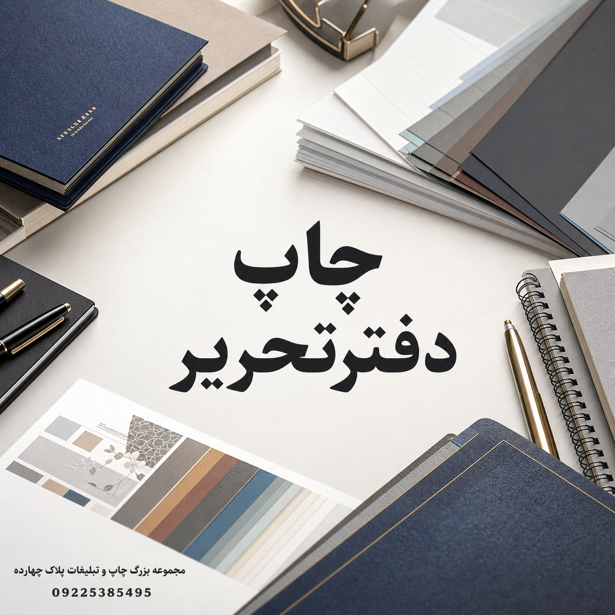 نمونه چاپ دفتر تحریر اختصاصی با کیفیت عالی و صحافی دقیق در مشهد