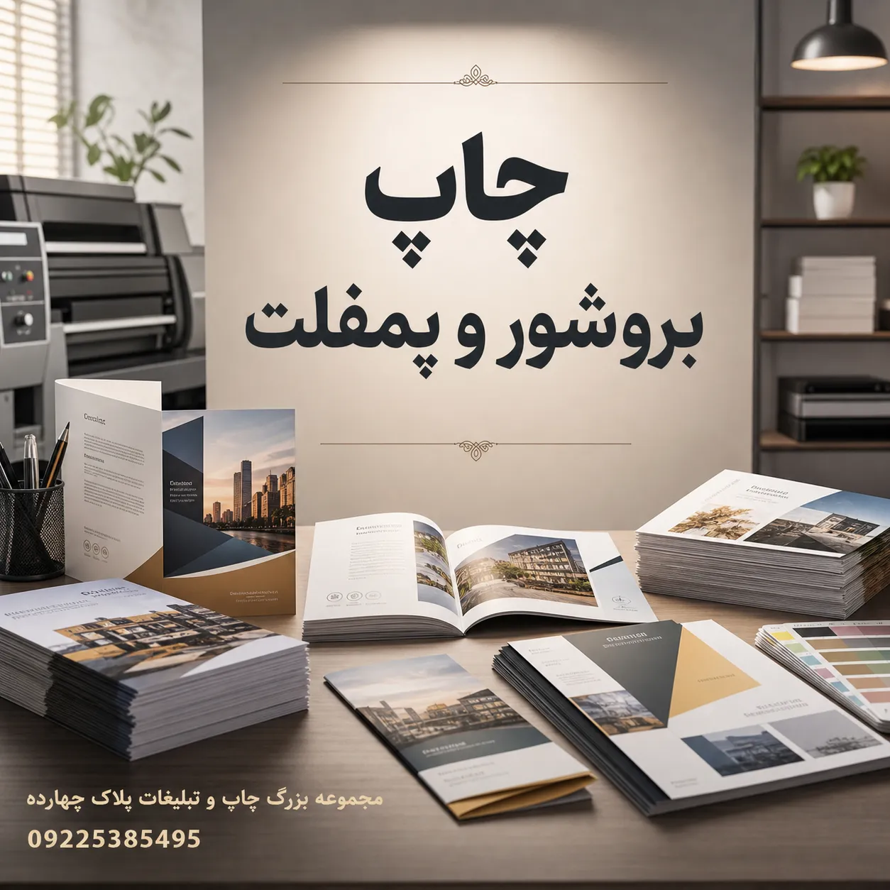 چاپ بروشور تبلیغاتی چندلتی برای معرفی خدمات کسبوکار در مشهد