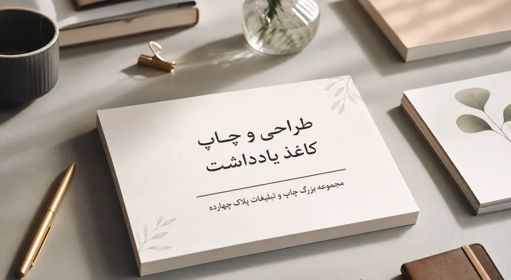 چاپ کاغذ یادداشت اختصاصی با لوگوی برند برای ادارات و سازمانهای مشهد