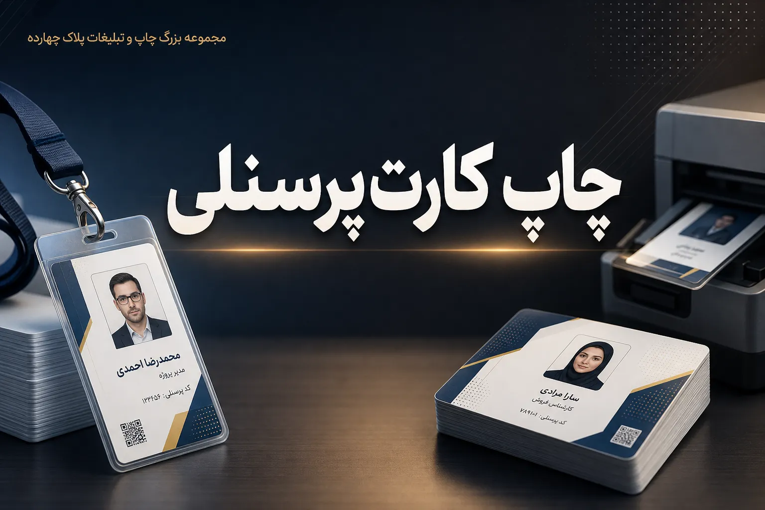 نمونه چاپ کارت پرسنلی PVC با طراحی اختصاصی در مشهد