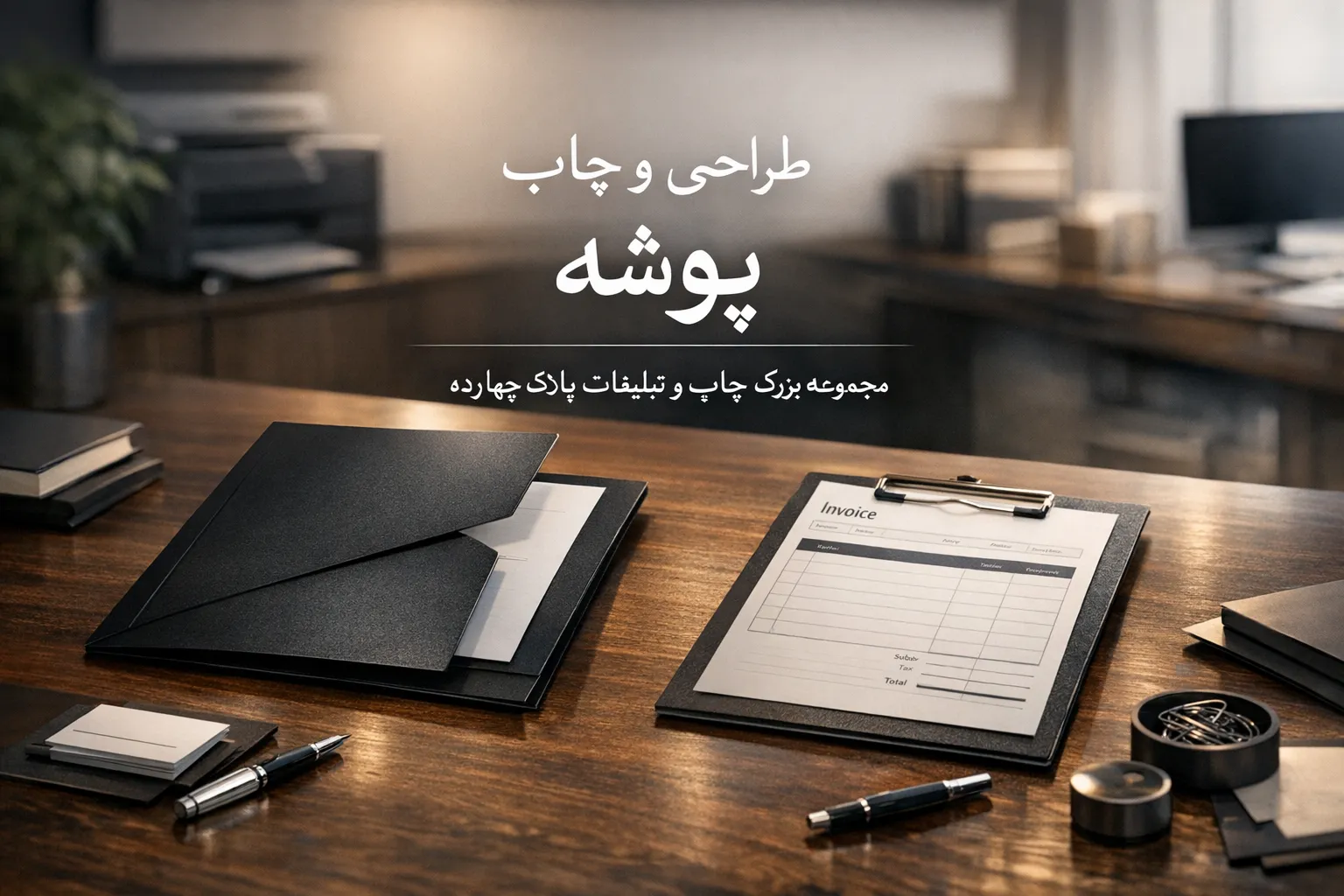 چاپ پوشه اختصاصی و تبلیغاتی در چاپخانه پلاک ۱۴ مشهد