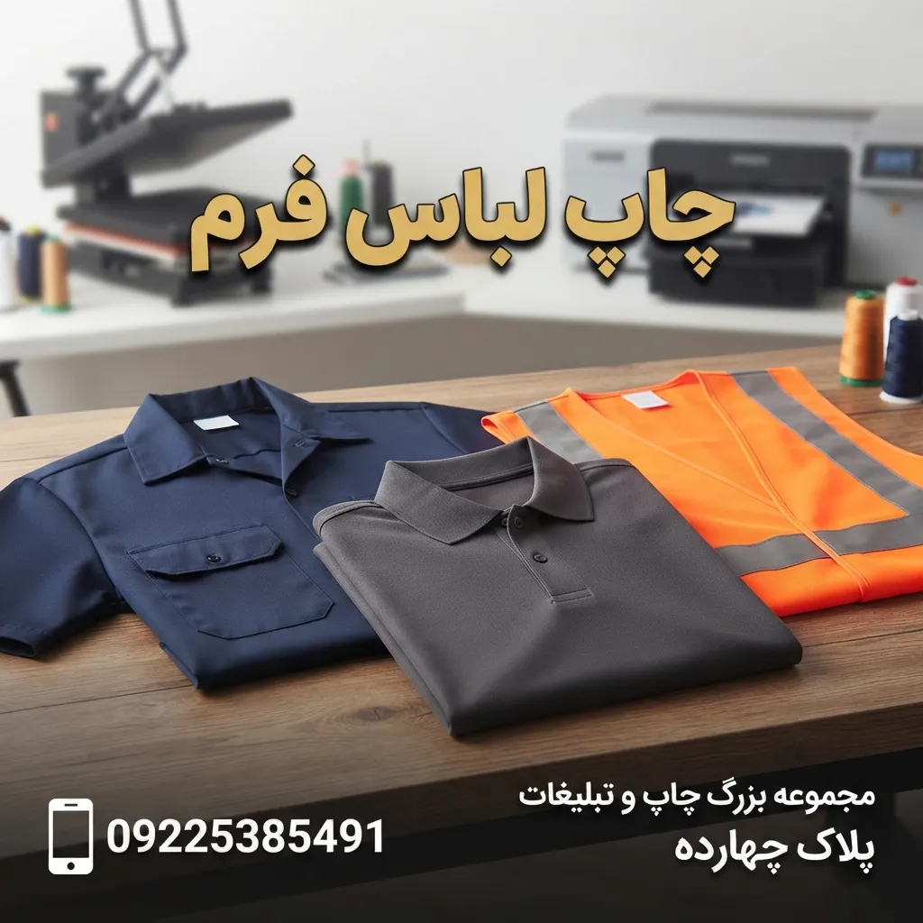 خدمات چاپ لوگو و طرح اختصاصی روی لباس کار در مشهد