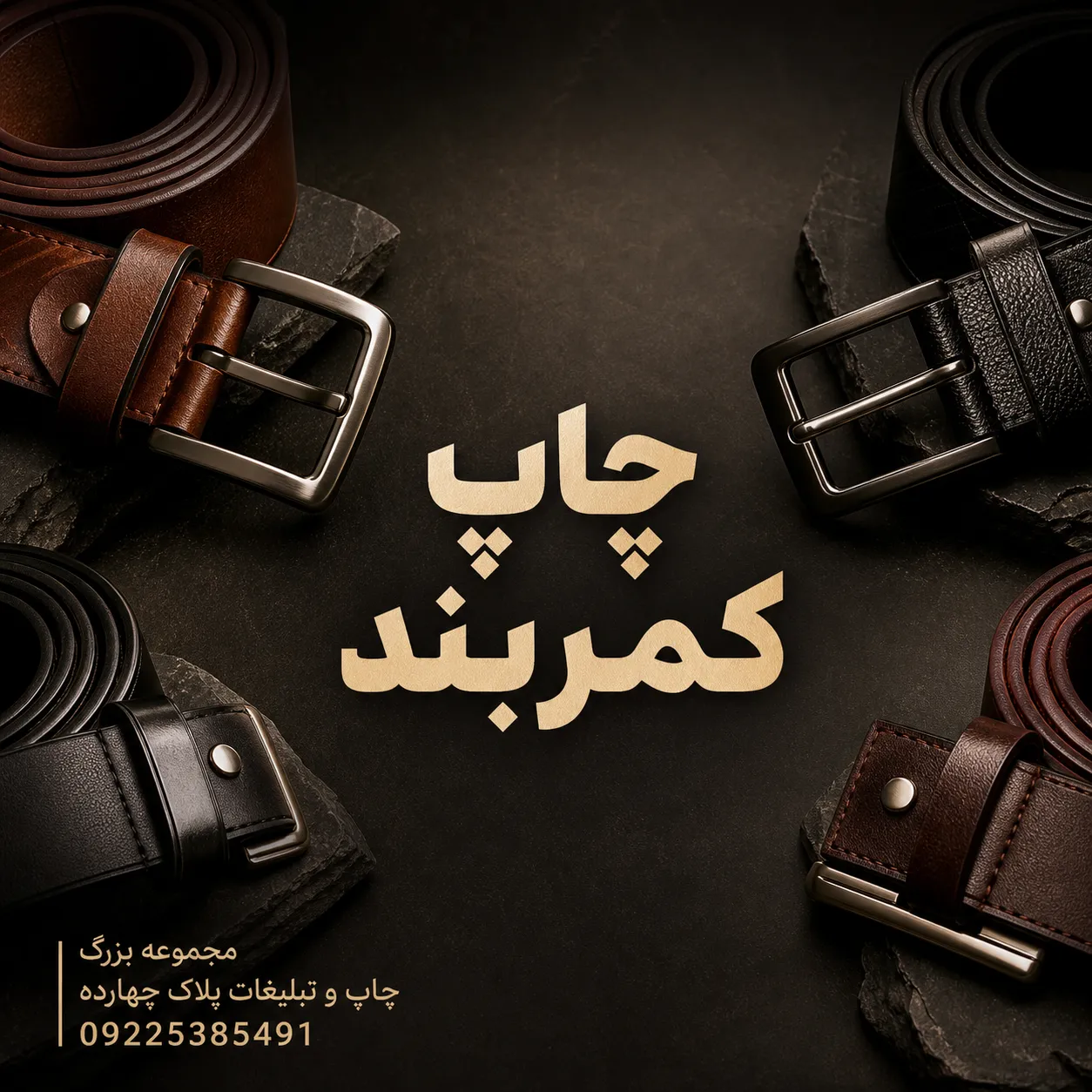 چاپ لوگو اختصاصی روی کمربند چرمی تبلیغاتی در مشهد