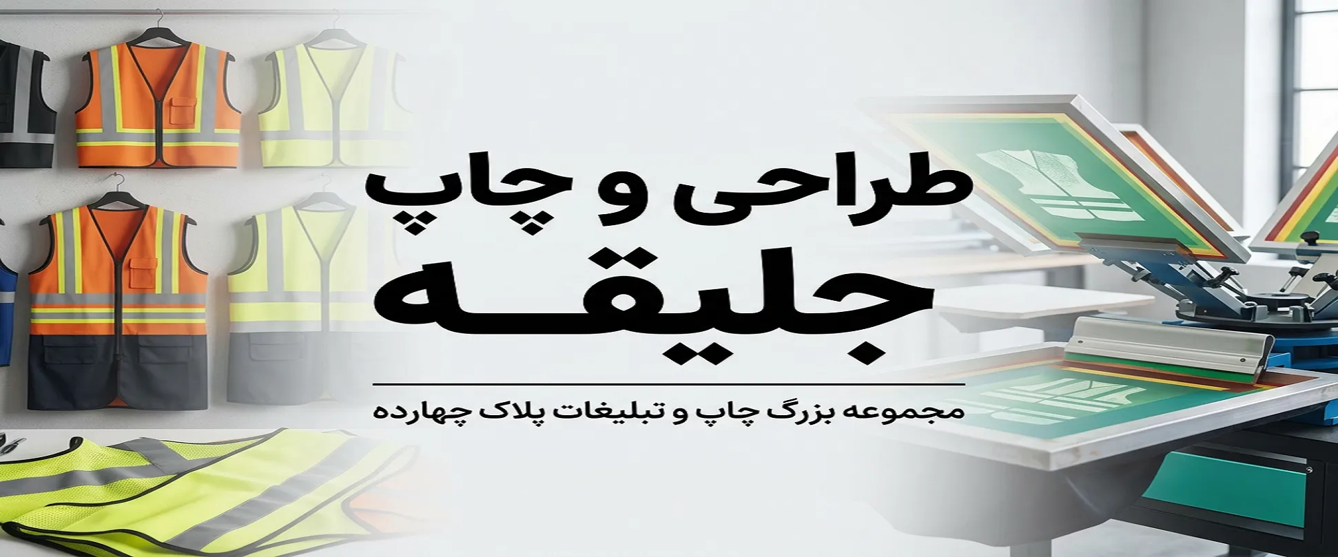 چاپ لوگوی با کیفیت روی جلیقه کار و تبلیغاتی در مشهد توسط پلاک 14
