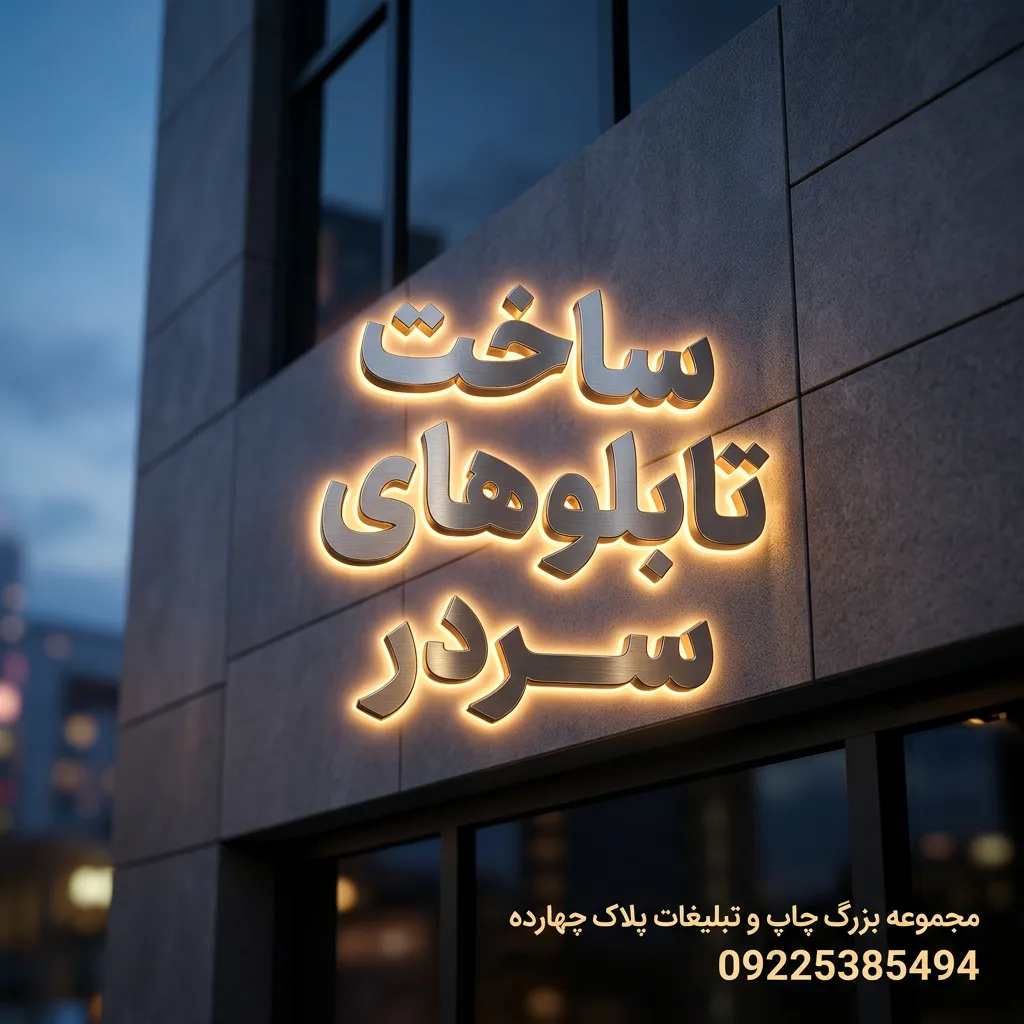 ساخت تابلوهای سردر چلنیوم با حروف برجسته و نورپردازی حرفه‌ای برای فروشگاه در مشهد