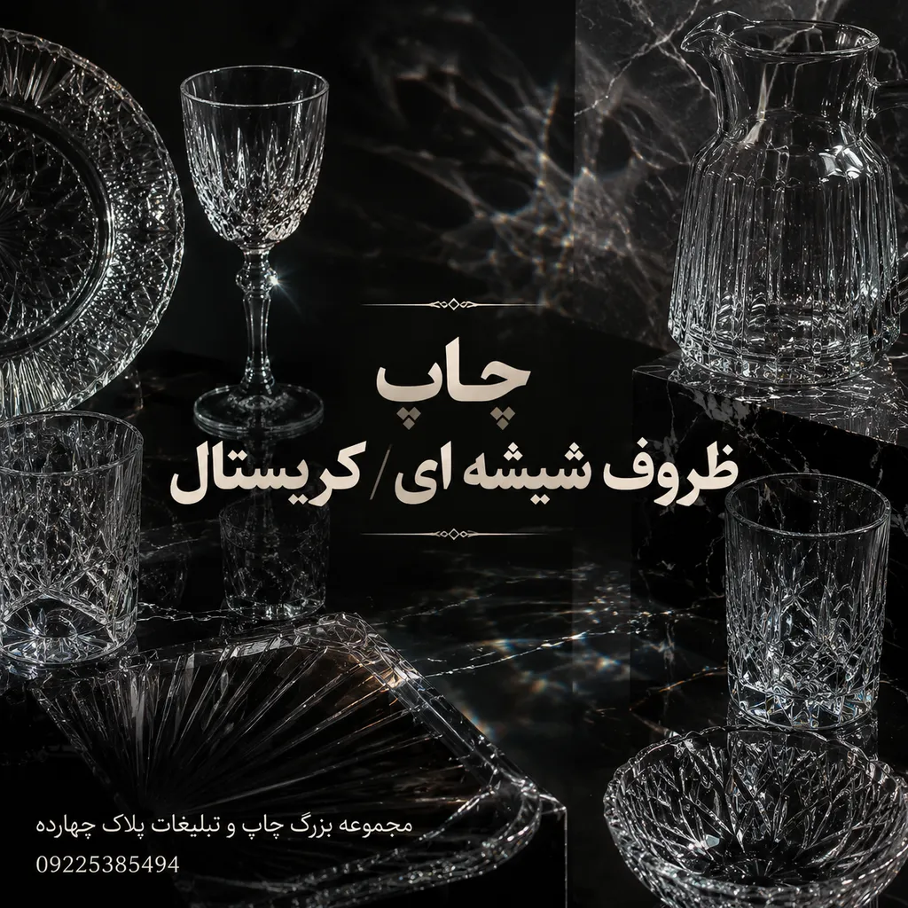 فرایند چاپ ظروف شیشه ای/کریستالی و چاپ کوره ای لیوان در چاپخانه مشهد