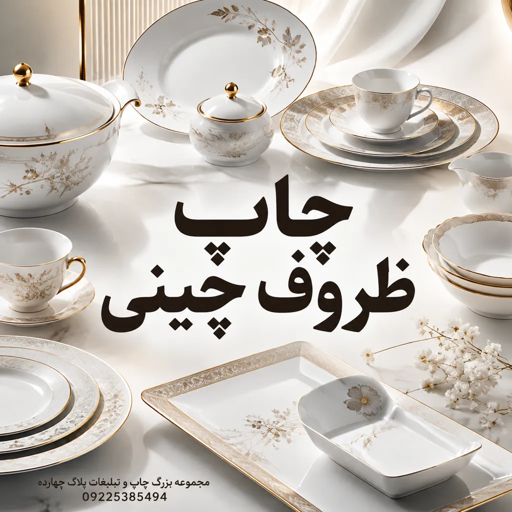 مراحل پخت و چاپ ظروف چینی هتلی و رستورانی در چاپخانه پلاک ۱۴ مشهد