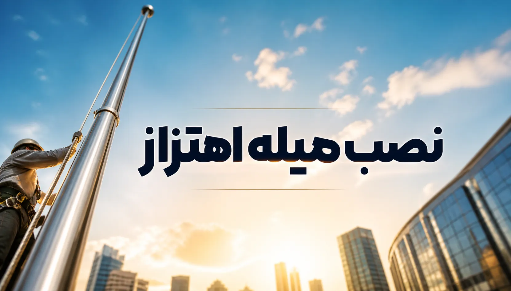 نصب میله اهتزاز در مشهد برای تبلیغات محیطی و نمایش برند