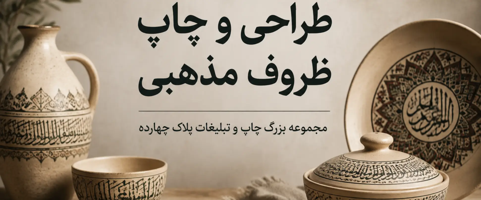 چاپ ظروف مذهبی و هیئتی کوره ای با کیفیت ماندگار در چاپخانه مشهد