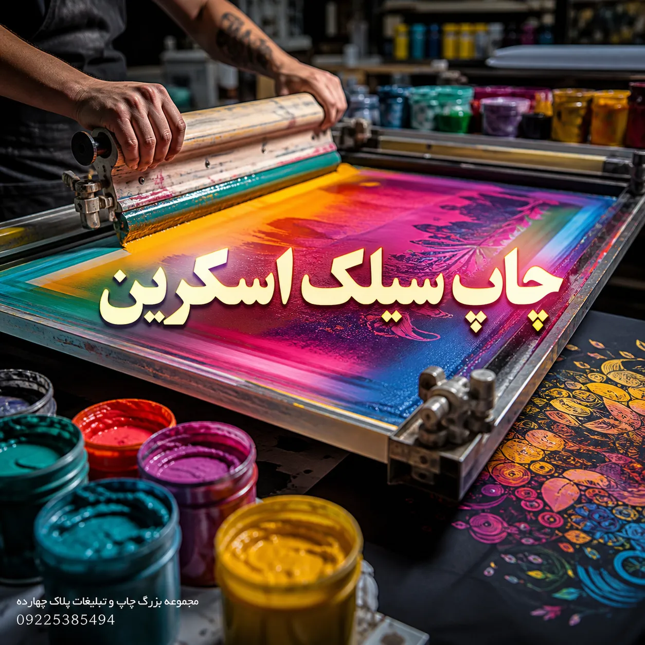 چاپ سیلک اسکرین روی نایلون و پارچه در مشهد