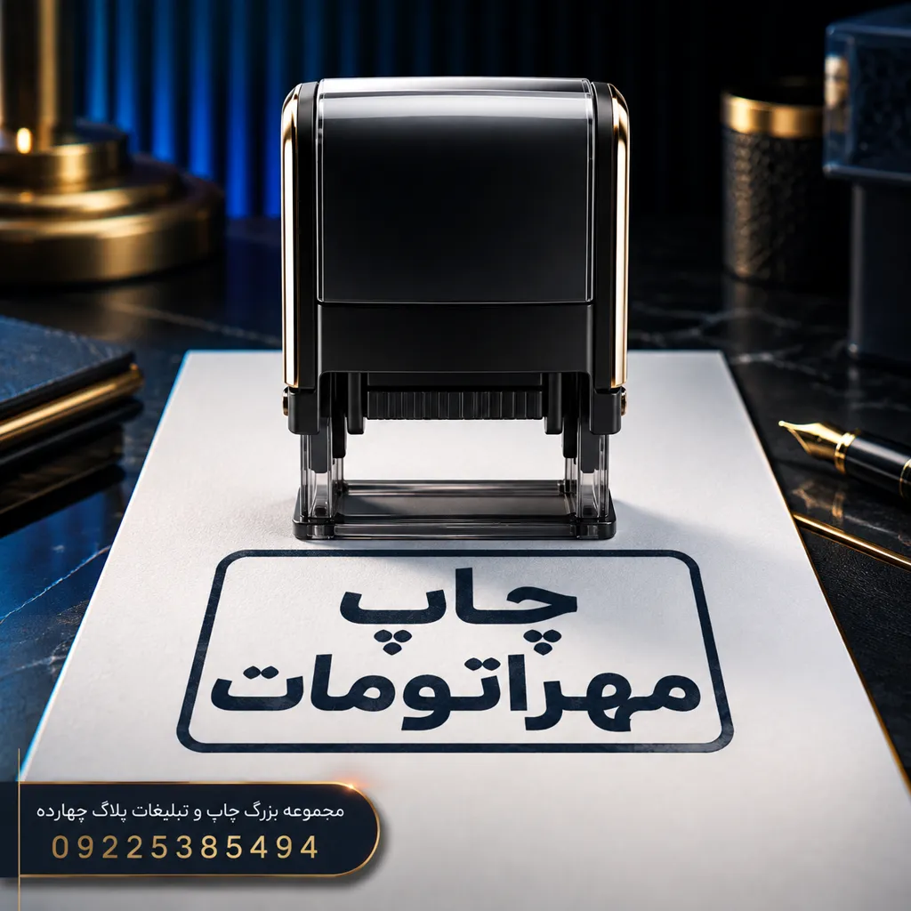 نمونه چاپ مهراتومات اداری با کیفیت بالا در مرکز چاپ 