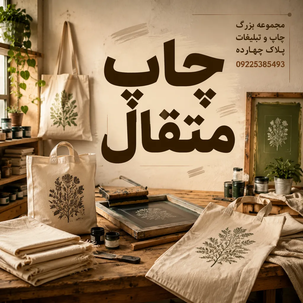 چاپ متقال روی پارچه نخی برای بسته‌بندی و تبلیغات
