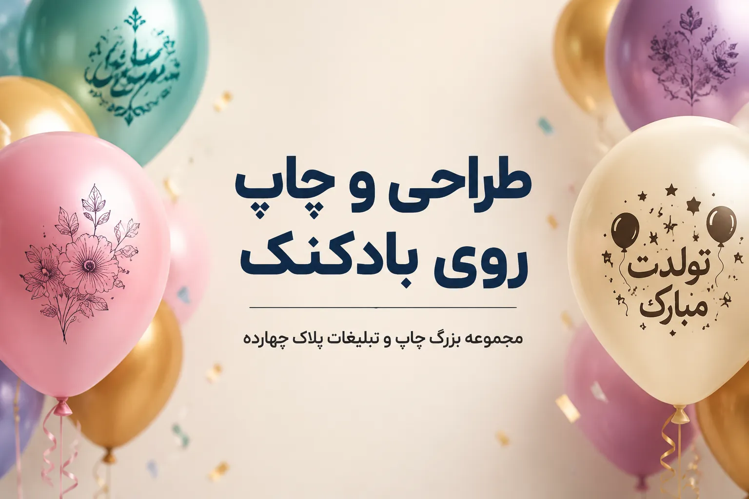 چاپ روی بادکنک تبلیغاتی با لوگو و طرح اختصاصی در مشهد