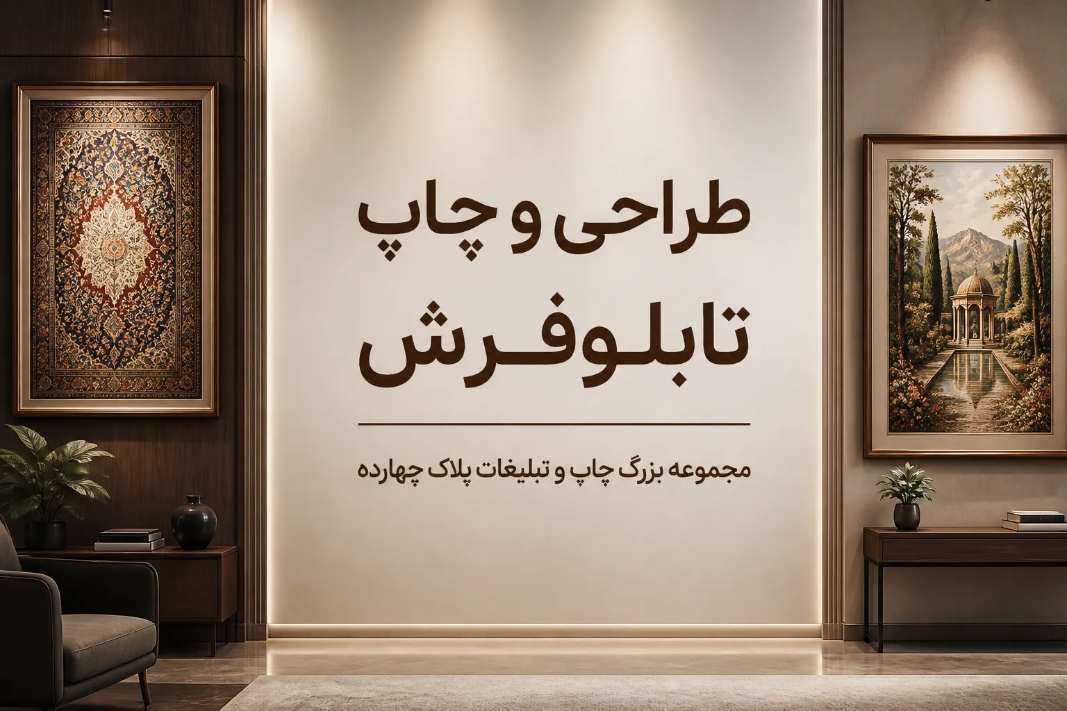 چاپ تابلو فرش اختصاصی با عکس و لوگو در مشهد