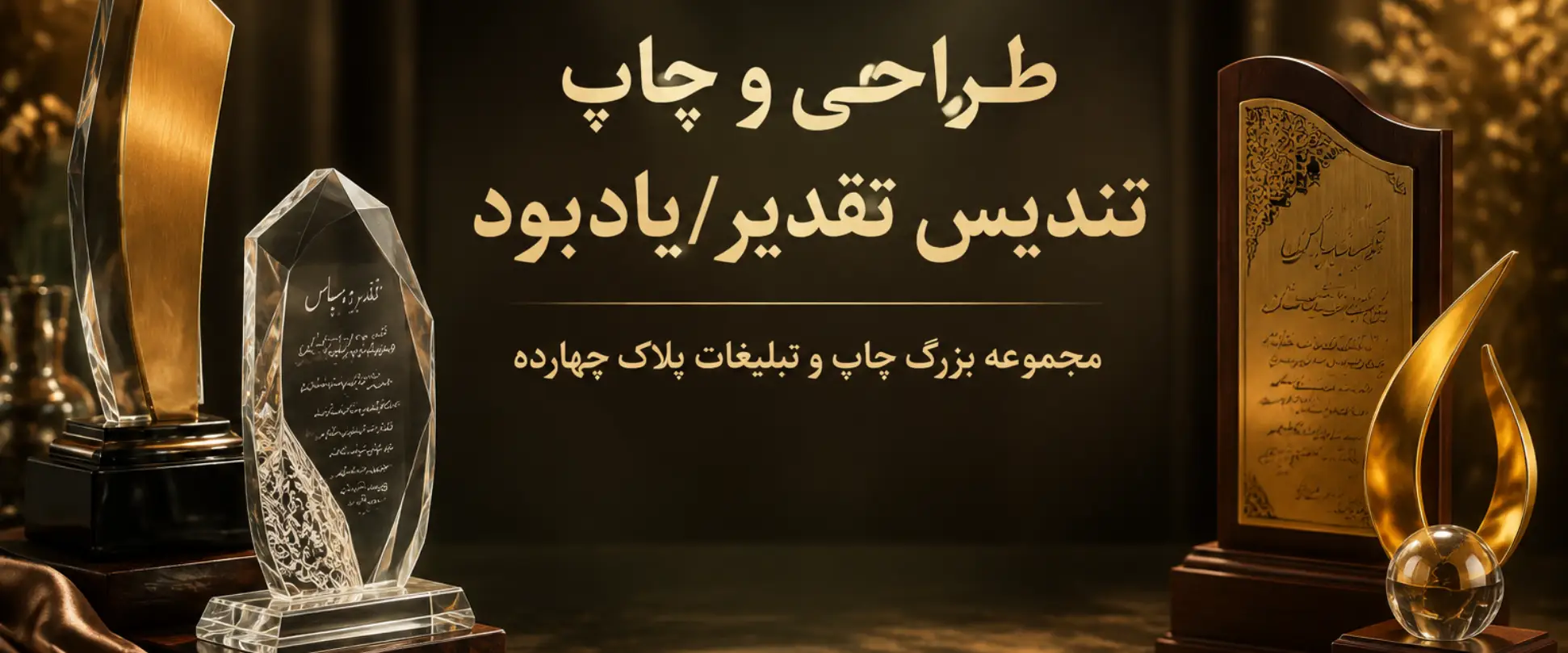چاپ تندیس تقدیر و یادبود سفارشی در مشهد