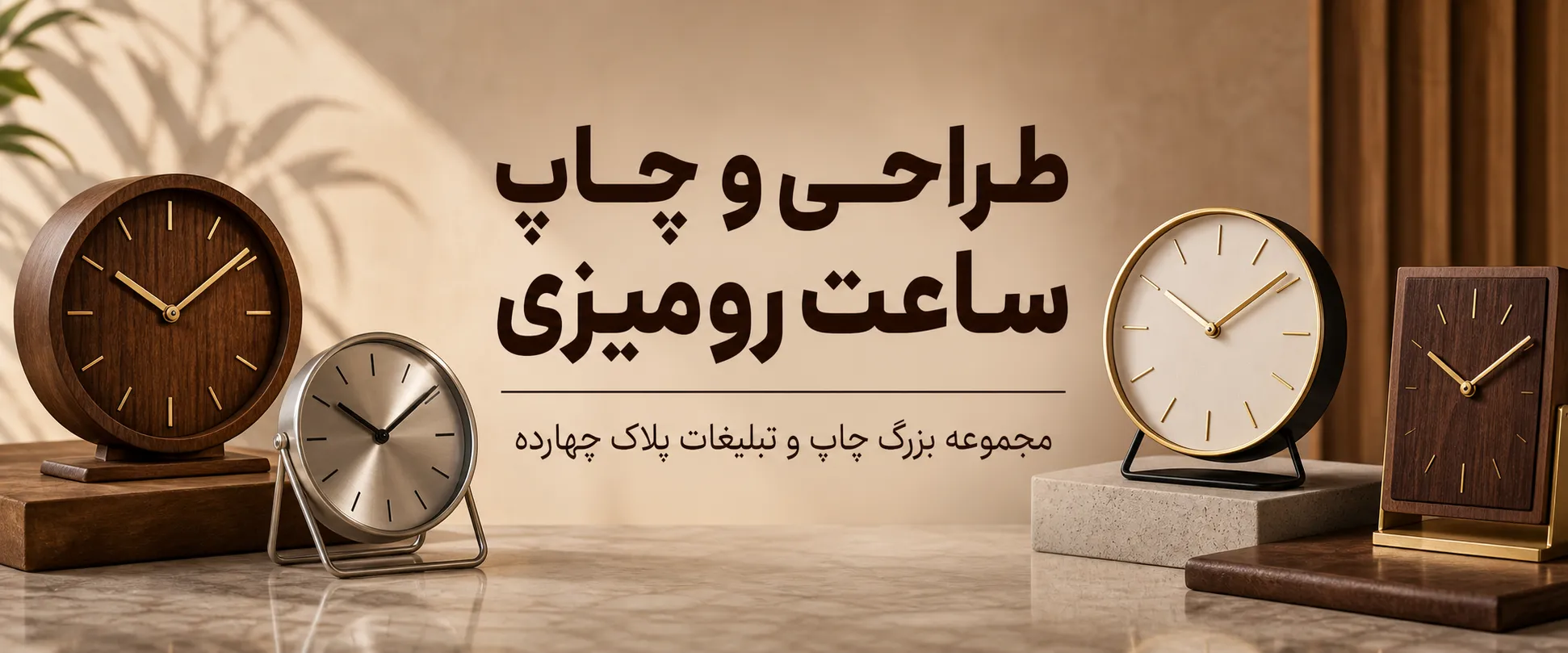چاپ ساعت رومیزی تبلیغاتی با لوگوی اختصاصی در مشهد