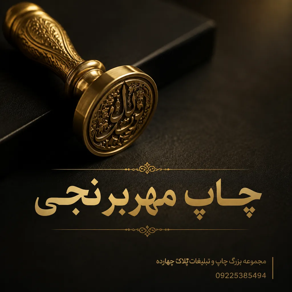 چاپ مهربرنجی در مشهد با حکاکی دقیق و ماندگاری بالا برای فروشگاه‌ها، شرکت‌ها و کارگاه‌های تولیدی