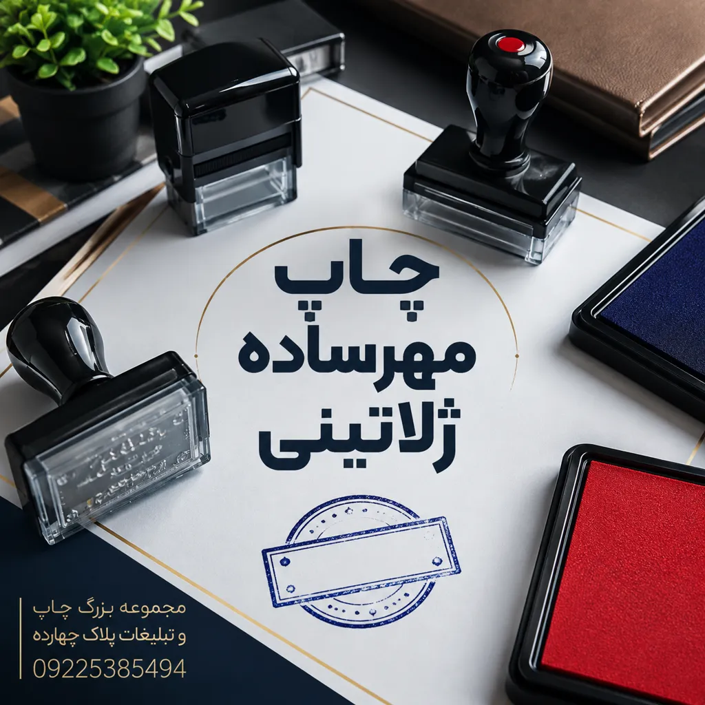 سفارش آنلاین چاپ مهر ساده ژلاتینی در مشهد