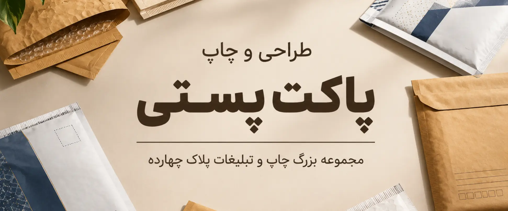 چاپ پاکت پستی اختصاصی با لوگو در مجموعه چاپ پلاک چهارده مشهد